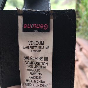Volcom Accessories - Volcom Lambretta Black Leather Belt Volcom Accessories - Volcom Lambretta Black Leather Belt